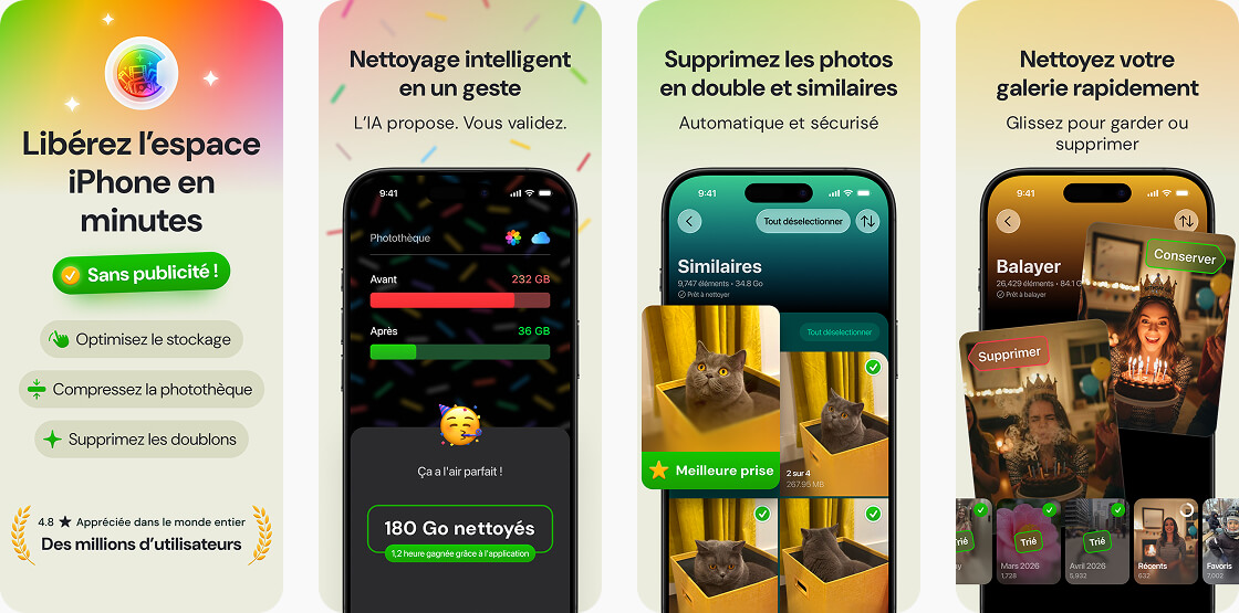 Application de nettoyage iPhone vraiment gratuite - Clever Cleaner
