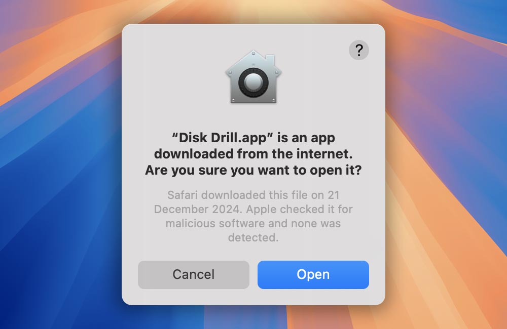 installing disk drill for macos step 1