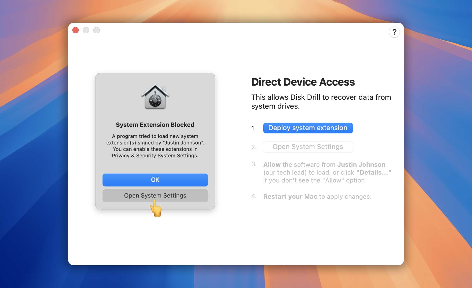 installing disk drill for macos step 11