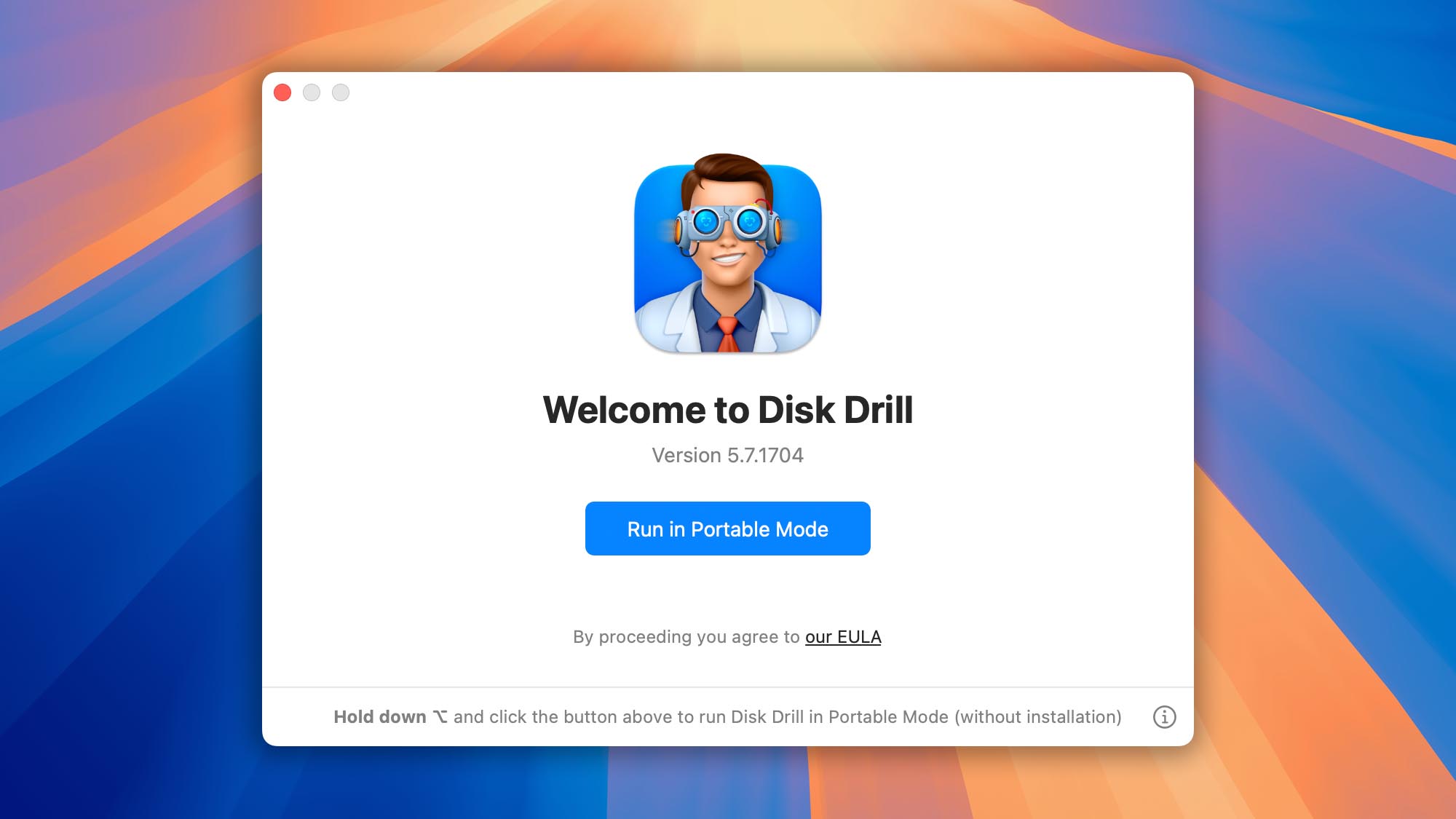 disk drill portable mode from dmg step 2