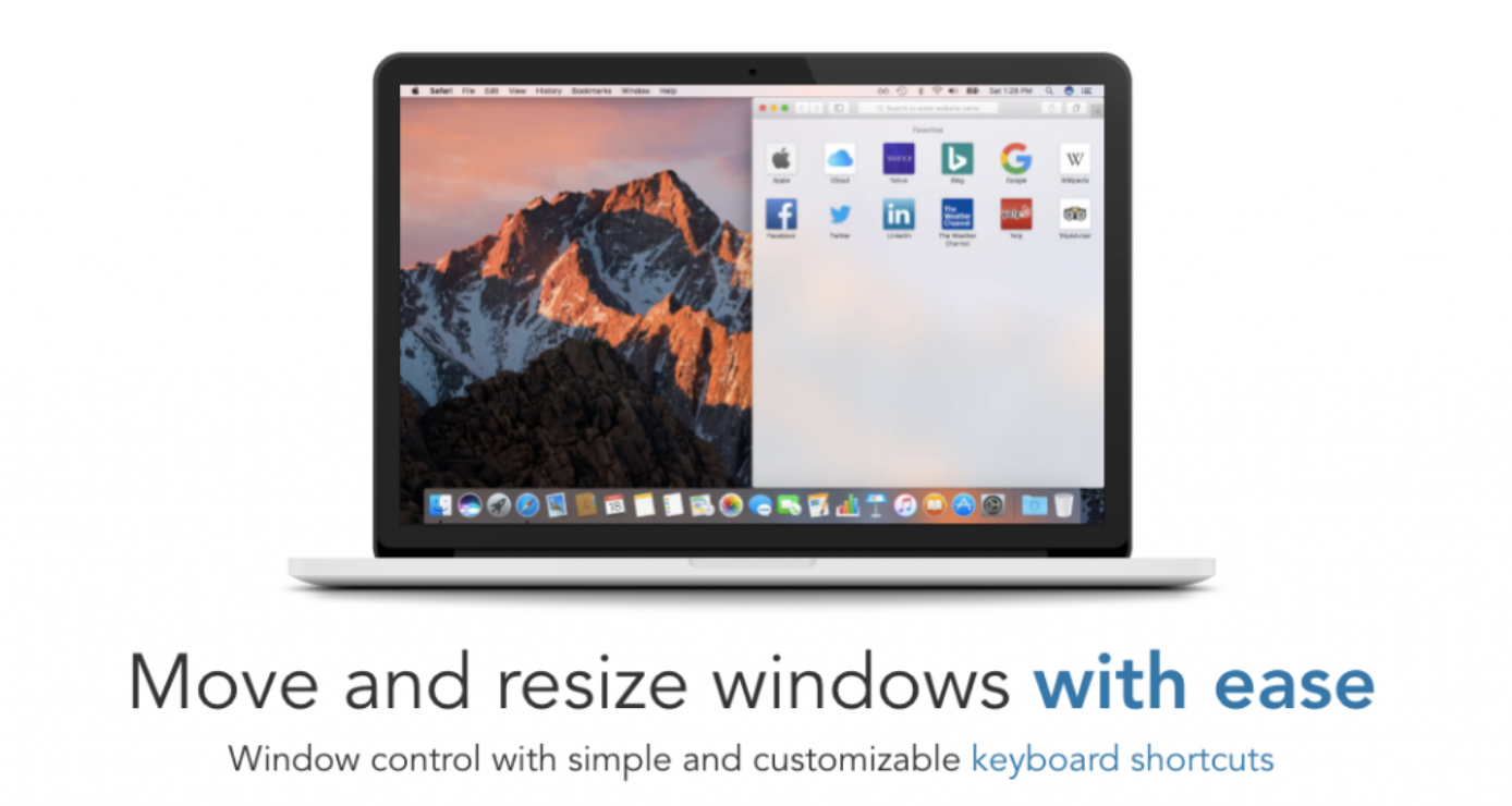 keyboard shortcut for split screen mac