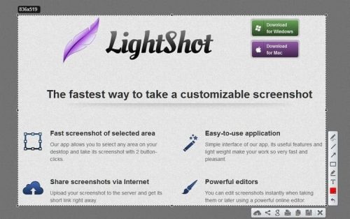 how to use lightshot to copy