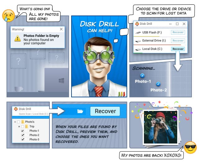 l'app de récupération de données Disk Drill