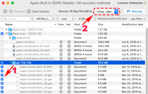 gopro file transfer mac