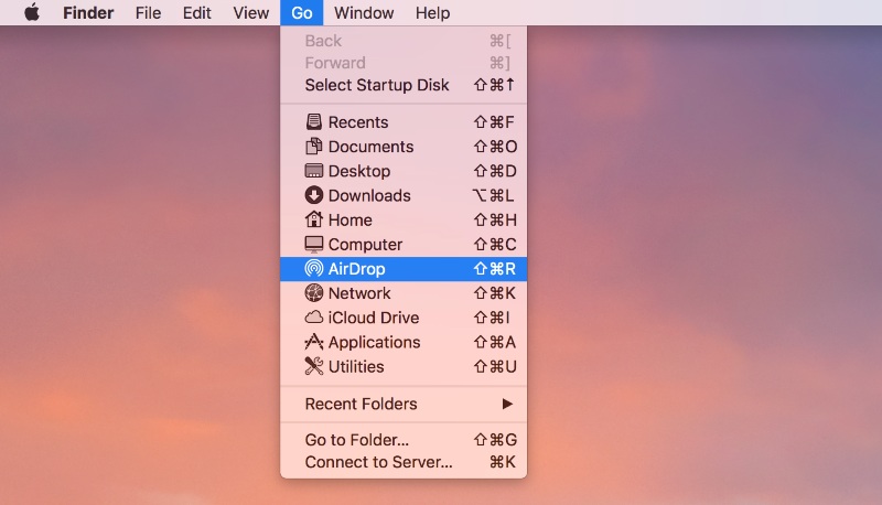 where do airdrop files go on mac