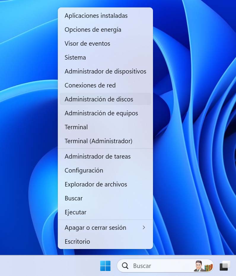 Abrir Administración de discos en Windows