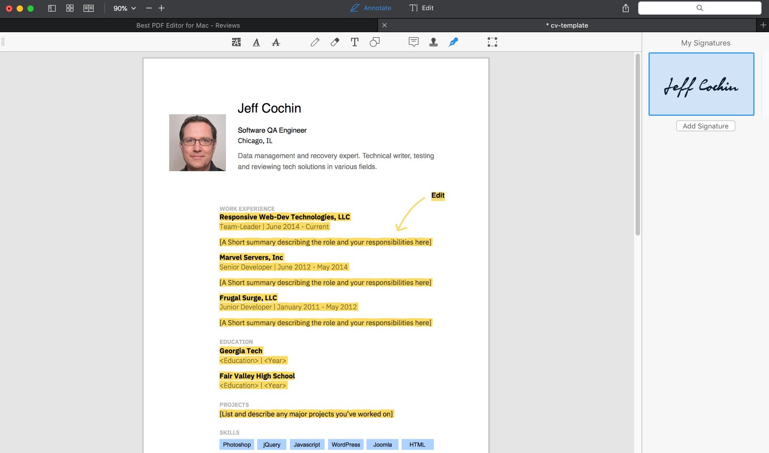 edit pdf in pdf expert app