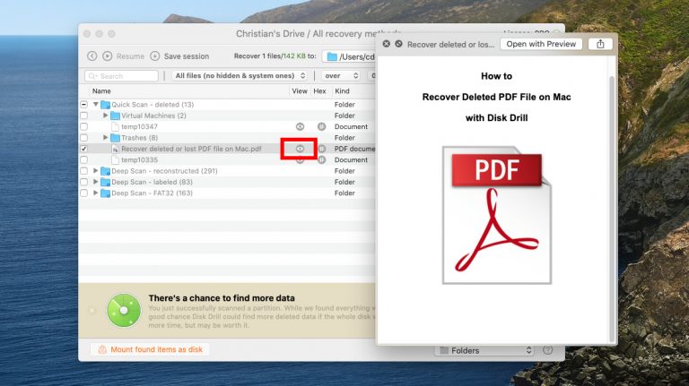 how to recuperate pdf info erased by preview