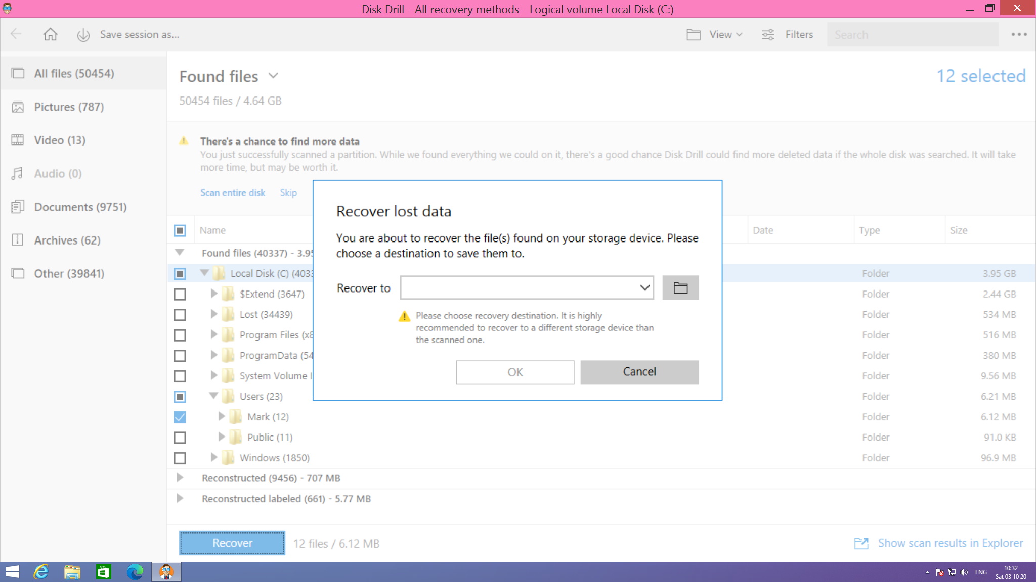 recover webpage windows 8