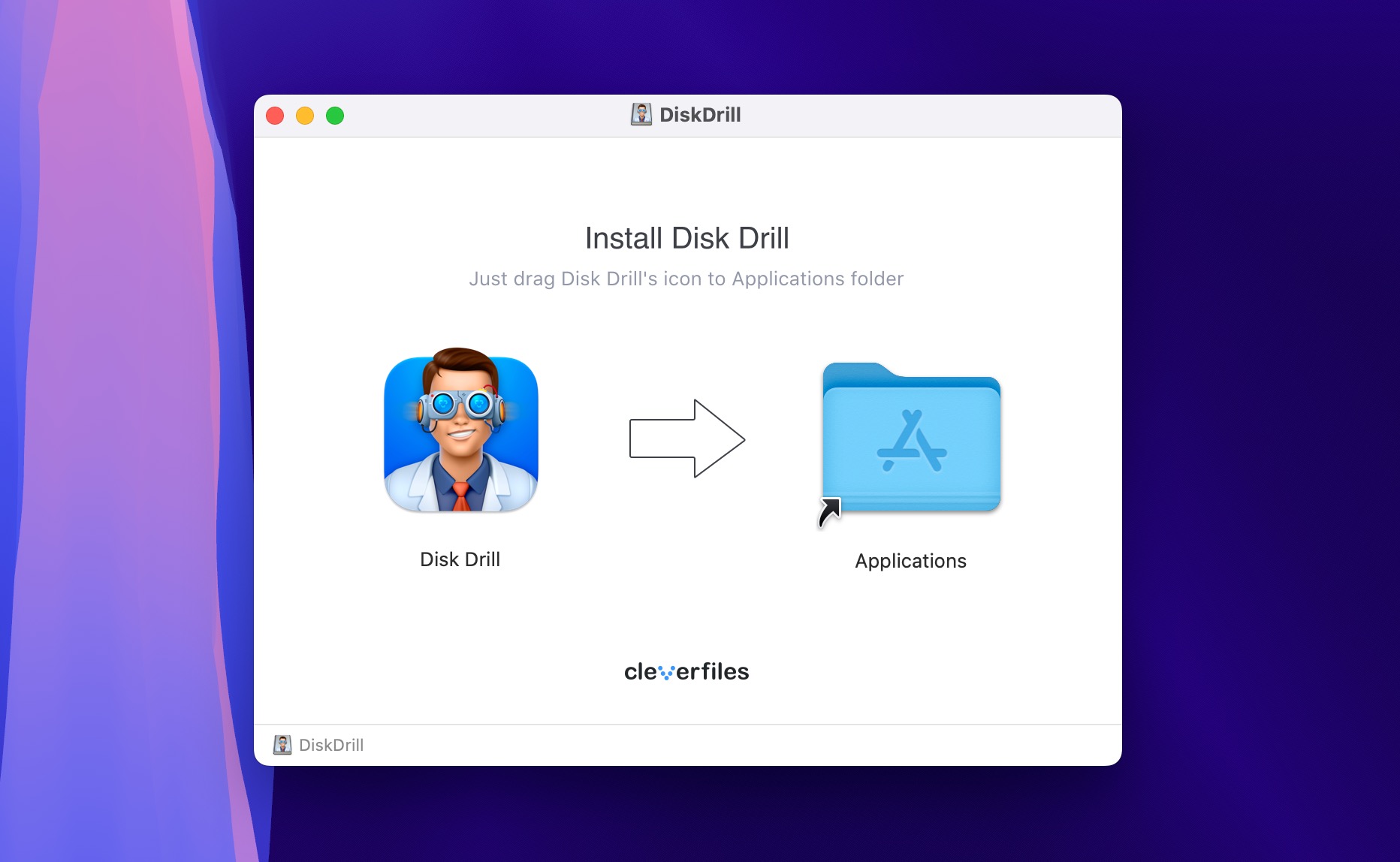 disk drill installation macos light theme