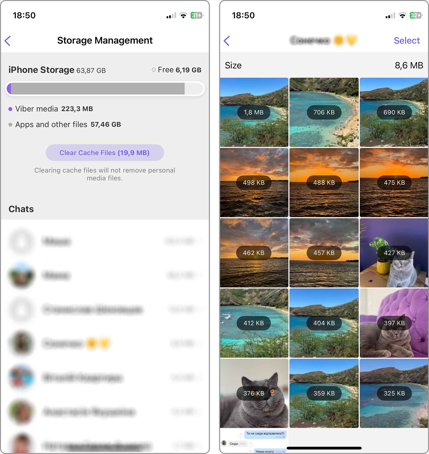 viber delete media files