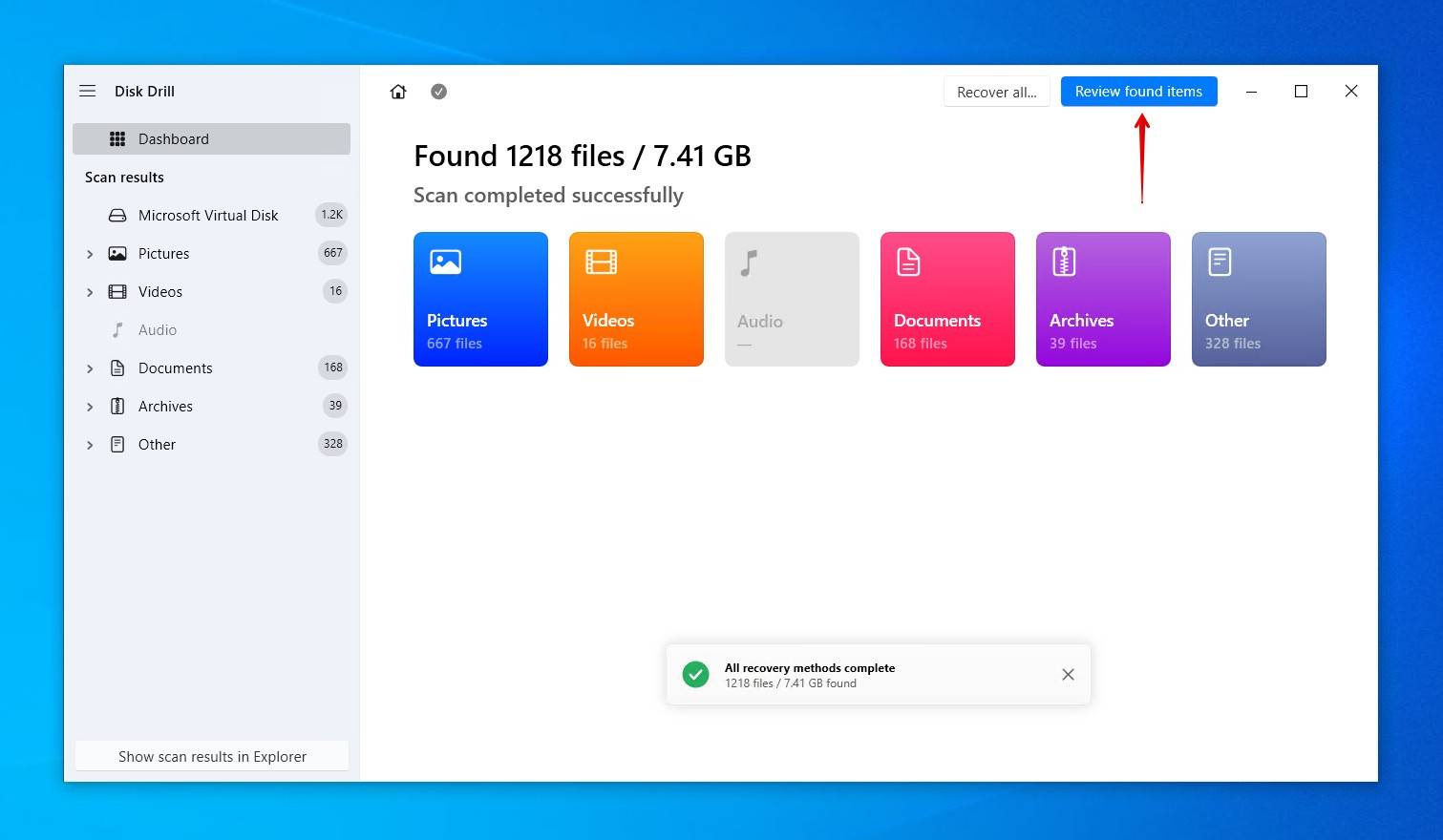 Reviewing the found data.