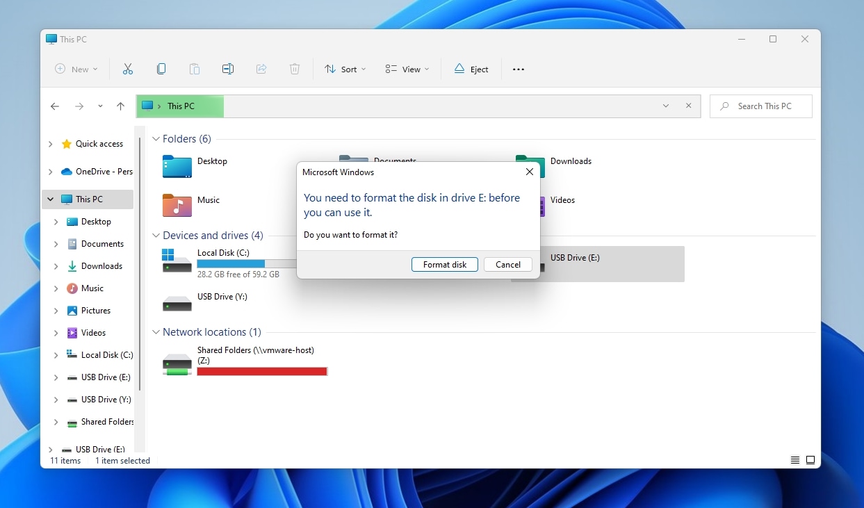Windows11 Explorer Prompting User To Format RAW SD Card