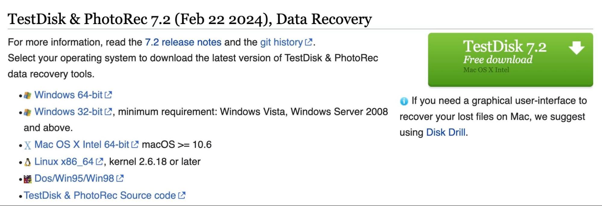 download testdisk from official site