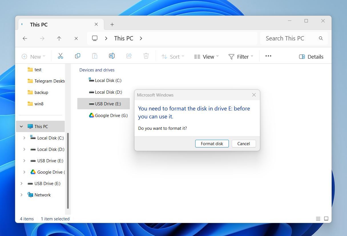 corrupt file system error