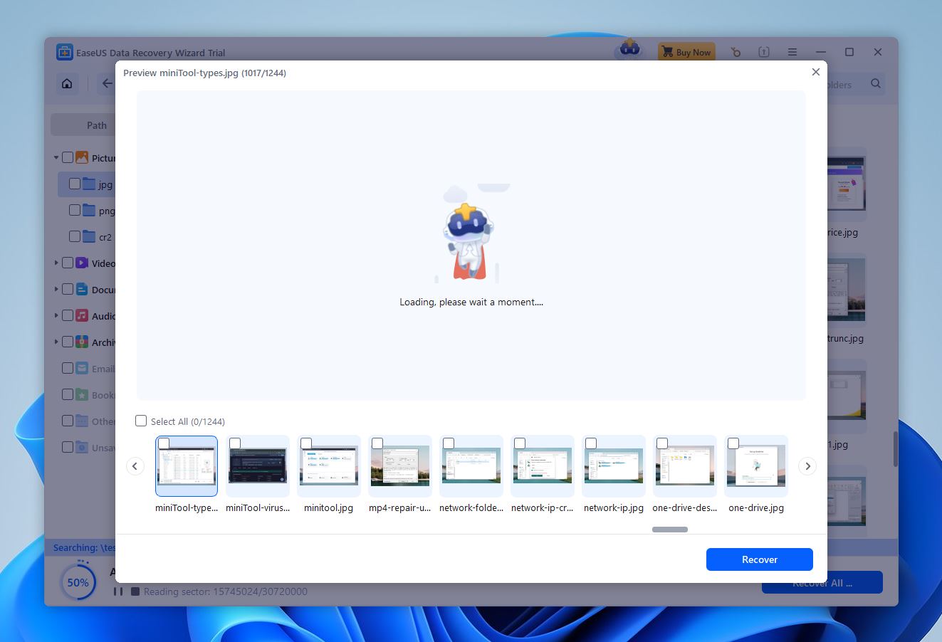 easeus preview function