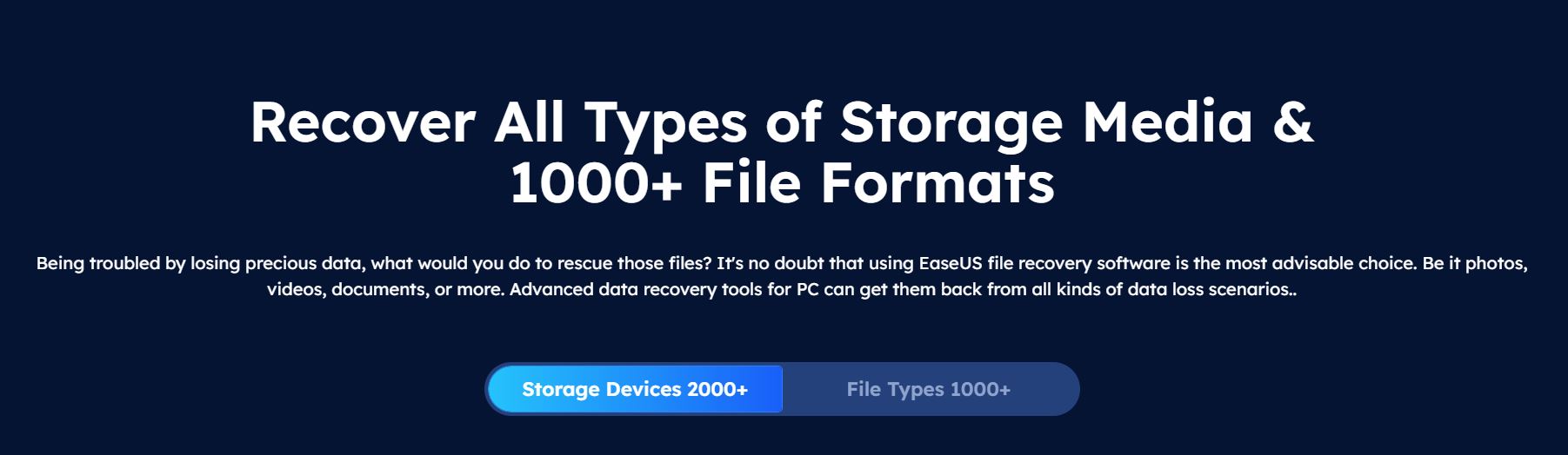 easeus file types support