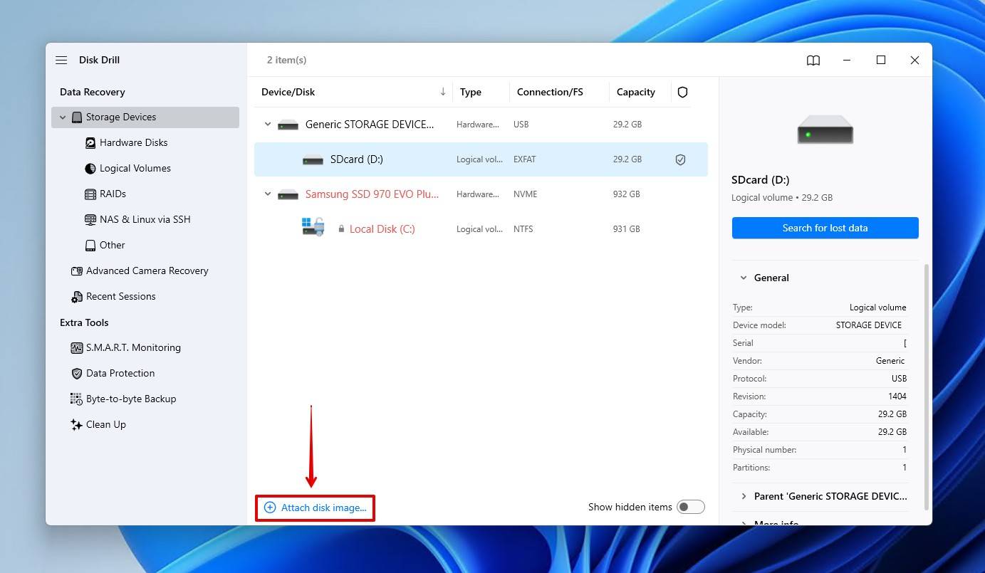 Attaching the SD card image.