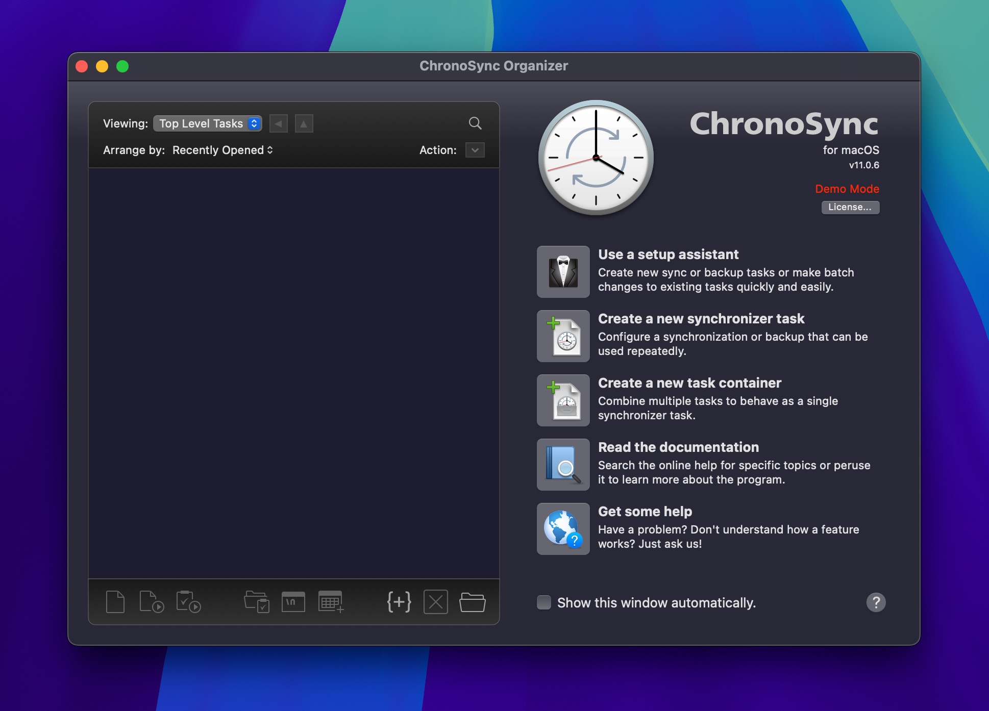 chronosync new task
