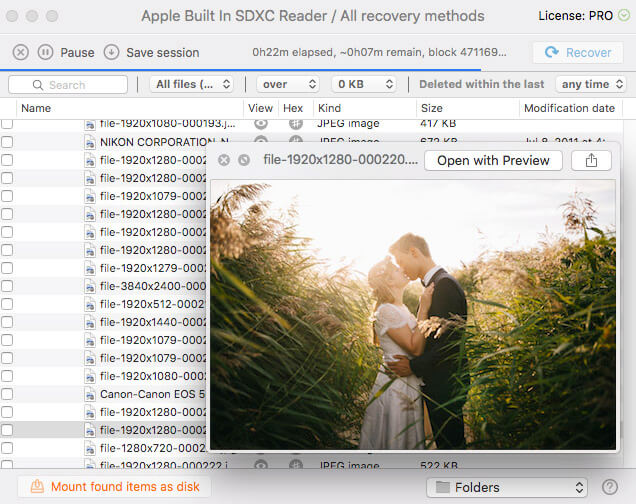 sony sd card reovery program for mac