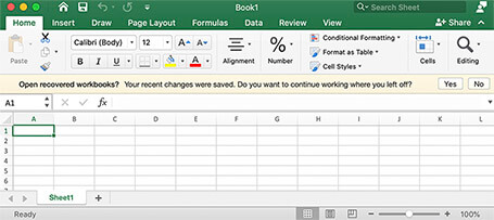 find temporary files for excel on mac