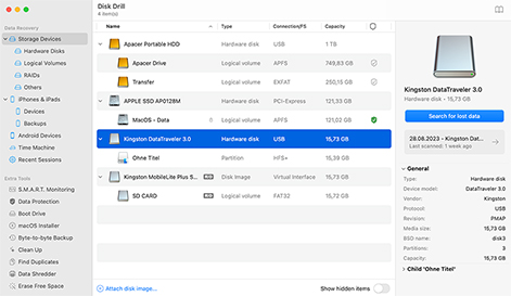 Recover NTFS, FAT, FAT32, EXT3/EXT4, HFS on Mac OS